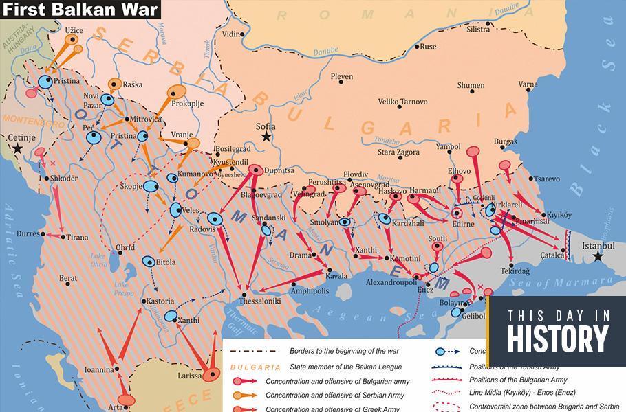 Area that Serbia, Greece, and Bulgaria took over after forming an