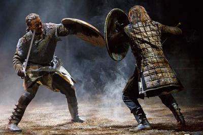 Macbeth and Macduff finally meet on the battlefield, a fight to the death.