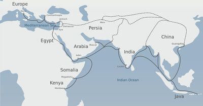 Silk Road. Map by Belsky, 2012 (Wikimedia)