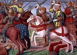 One of the many battles faced during the Early Middle Ages featuring ...