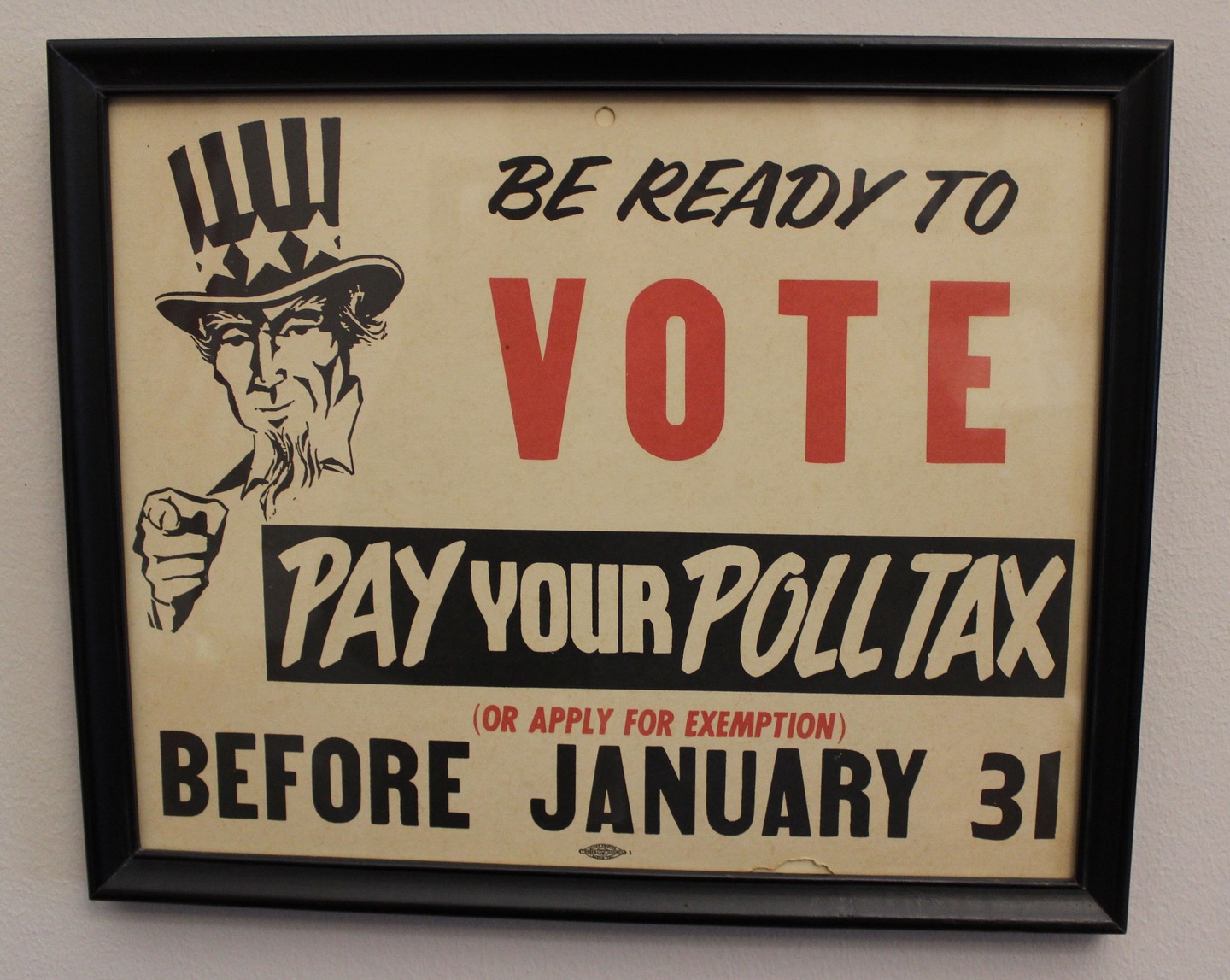 Poll Tax An Example To Show Tax Payment In Order To Vote