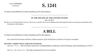 This is an example of a Senate Bill. The 