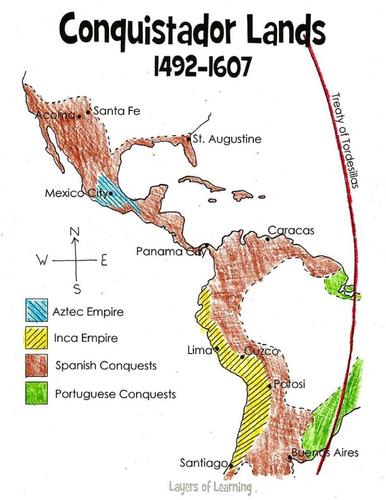 This Map Shows The Aztec And Inca Empires As They Were At The Time Of ...