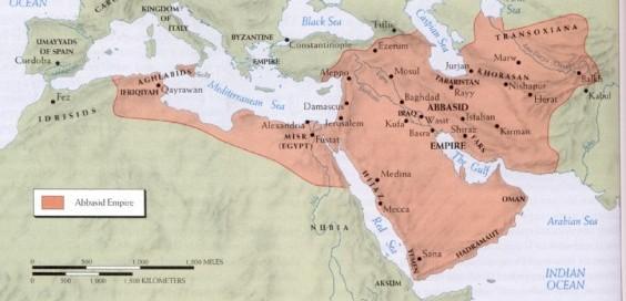 Picture 1: The Map of the Abbasid Empire - Around 750 CE