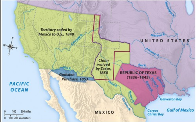 Mexican Cession and Gadsden Purchase.