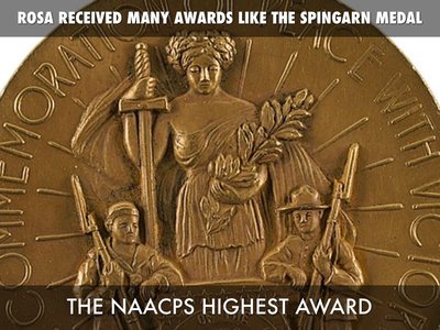 rosa parks awarded the naacp spingarn medal