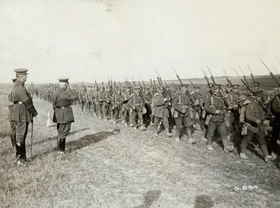 Canadian Soldiers marching 1916