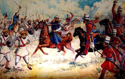 the sepoy mutiny against british rule in india takes place.