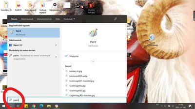 Paint Program Rajzok A képernyő bal alsó sarkába a nagyító jel mellé gépeljétek be, hogy ...