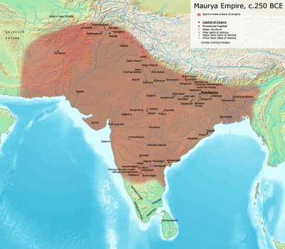 Where the Maurya Empire ruled - image from http://v.ht/d8hl