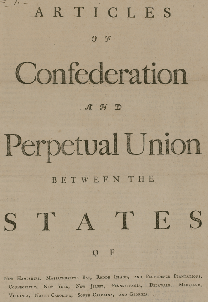 Articles of Confederation and Perpetual Union