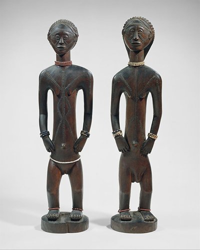 Ancester Statues Carved statues of ancestors.
