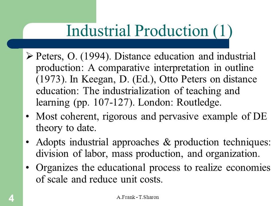 Theory of Industrialized Education