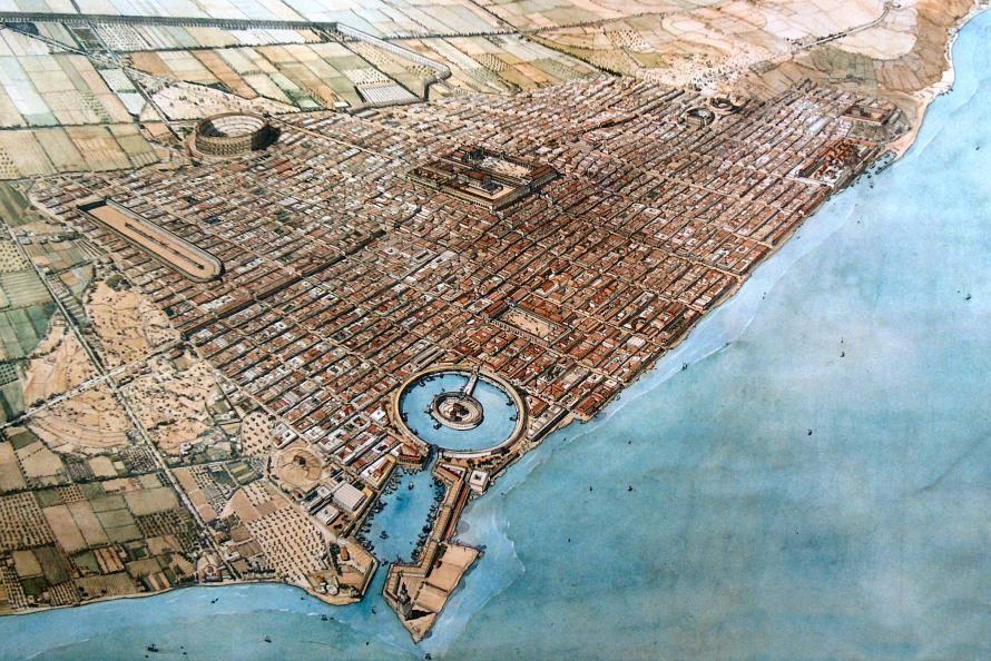 A painting of the city of Carthage.