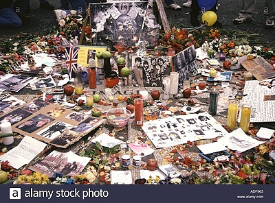 The George Harrison Memorial Is Gathered At Strawberry Fields In New York.