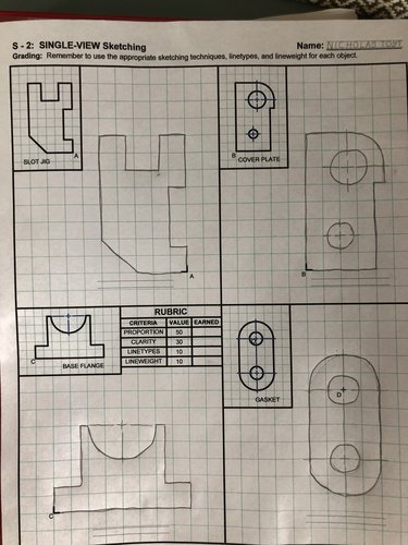 Here's an assignment that utilizes Single View Sketches