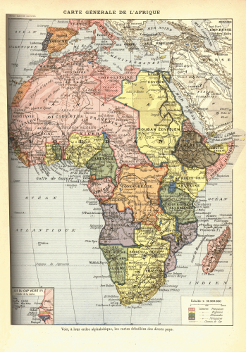 French map of Africa from 1912