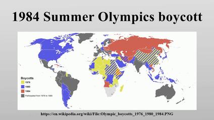 1980 & 1984 Olympic boycott