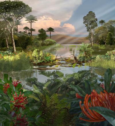 The first flowering plants appeared in the Cretaceous and many of the ...