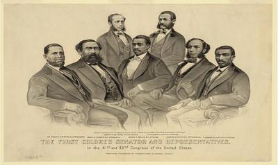 Currier & Ives. “The first colored senator and representatives - in the ...