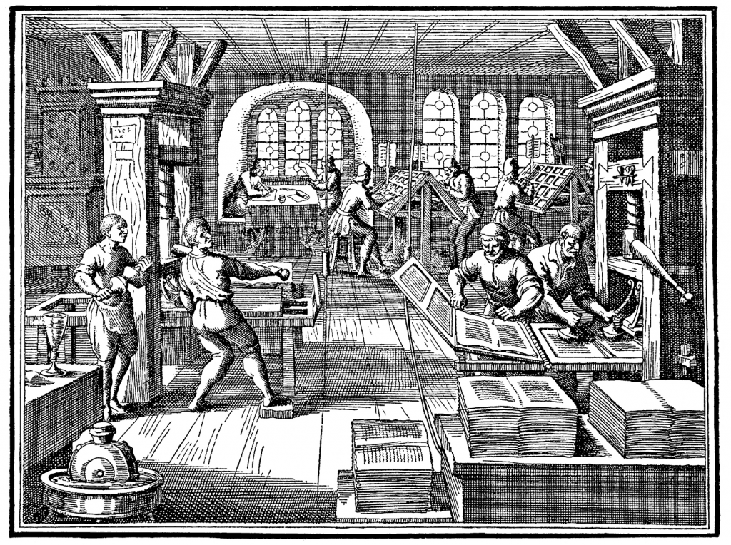 1450 - Johann Gutenberg inventa la stampa a caratteri mobili che cambia