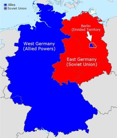 Map Of The Division Of East And West Germany Source