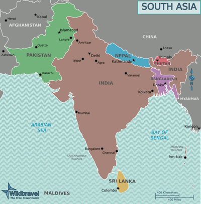 India is in South Asia, other countries that are considered South Asian ...