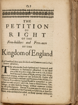 1628 CE - Petition of Rights