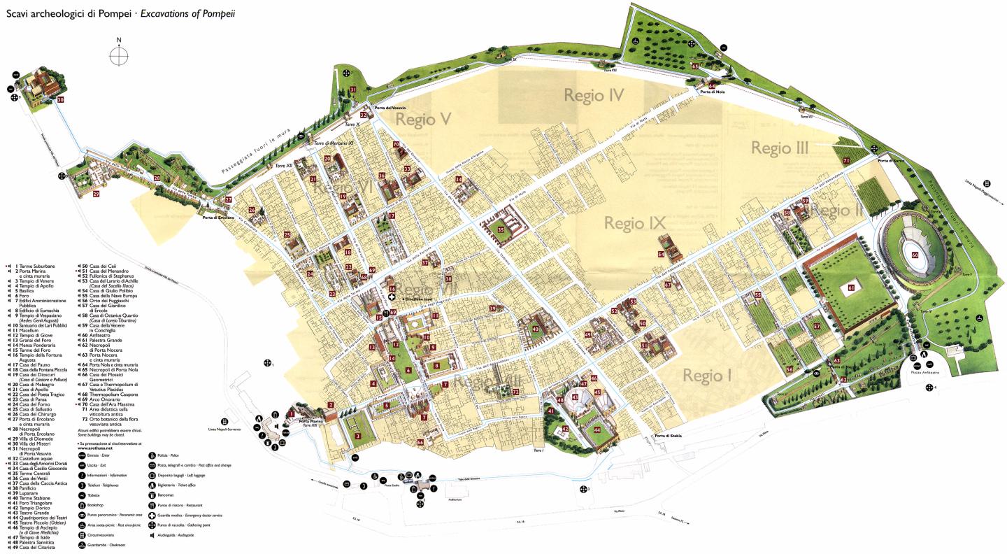 Map Of Ancient Pompeii Map Of Ancient Pompeii | Sutori