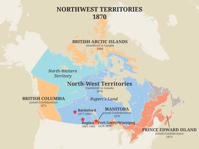 Northwest Territories which became a part of Canada after buying Rupert ...