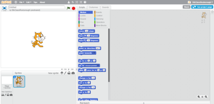 This is whatthe Scratch main screen looks like. It looks quite ...