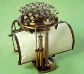this is what one of the first typewriters was said to have looked like.