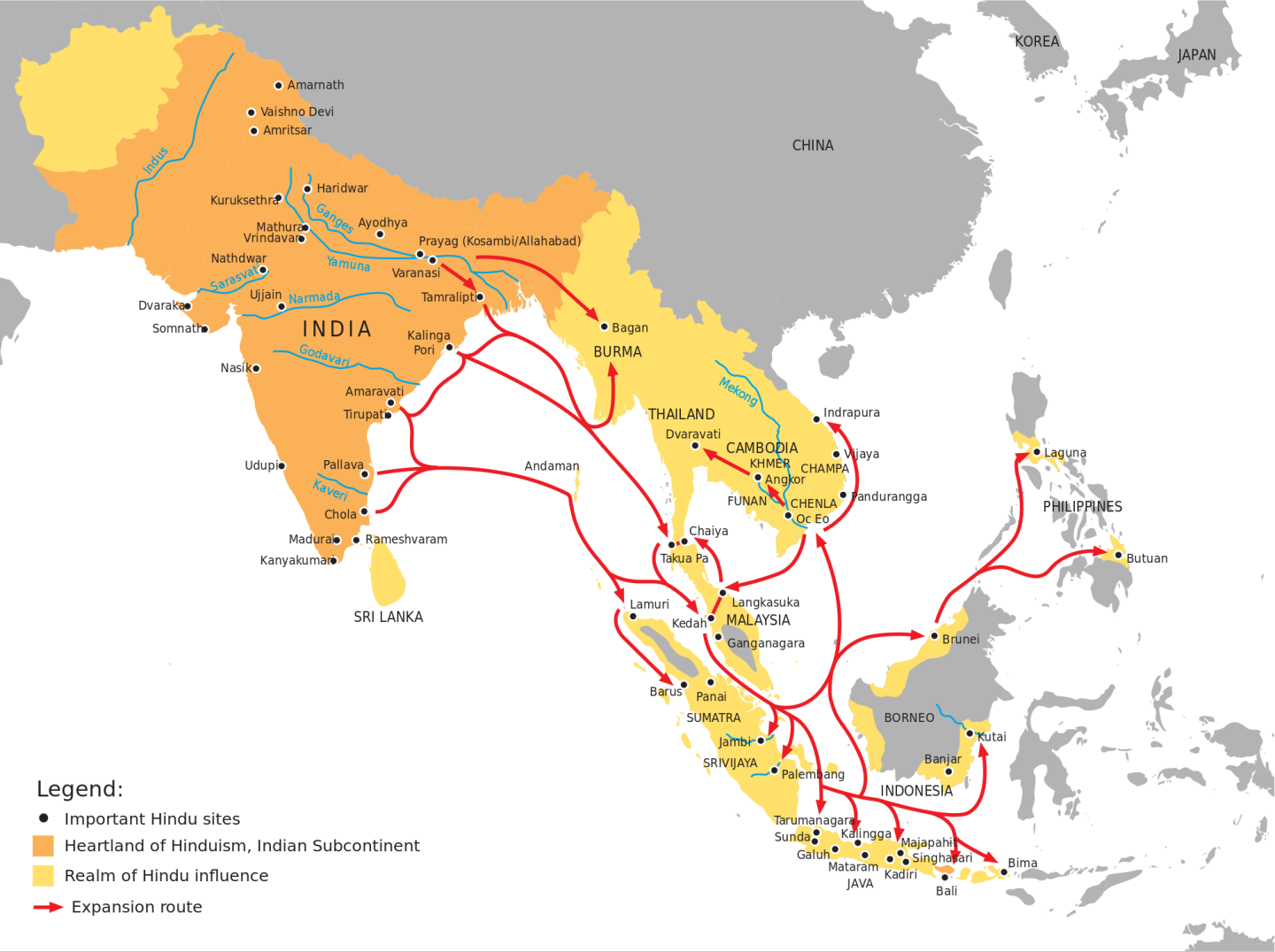 Southeast Asia, Primarily India