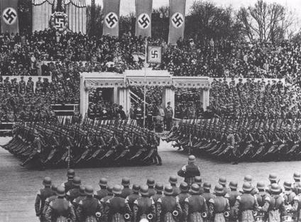 German soldiers and armaments on show at the Proclamation of Freedom to ...