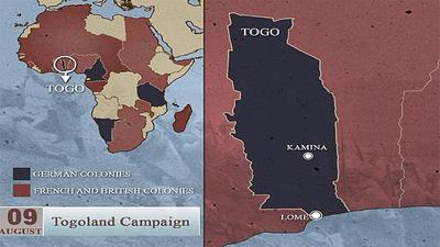 This is a map of the German colony of Togo relative to the rest of ...