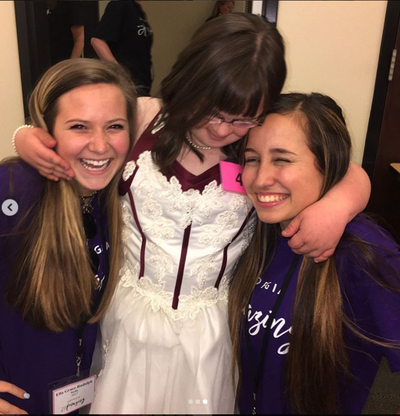 This is me and Lizzie at Miss Amazing last year.