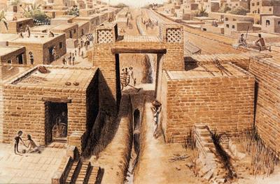 This is the city of Harappa in the Indus River Valley civilization.