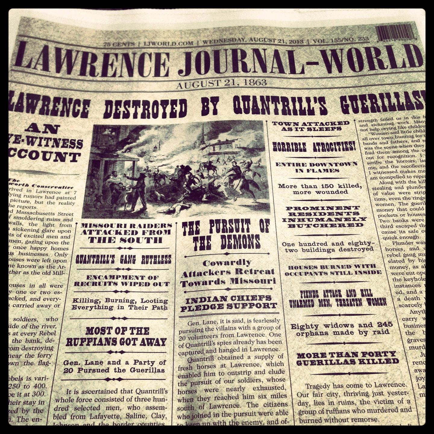 This is a newspaper article that was advertised after the massacre.