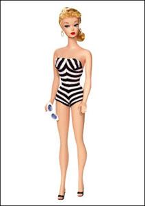 barbie black and white swimsuit
