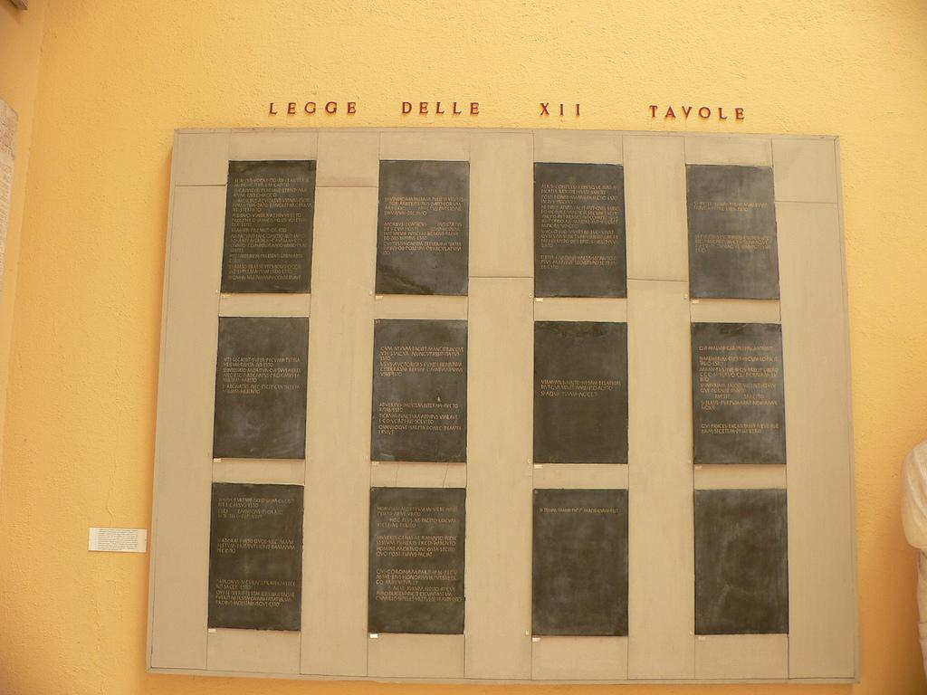 451 BCE - The Twelve Tables are created