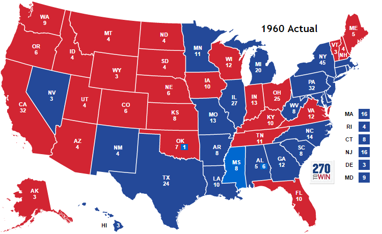 The 1960 U.S. Presidential Election Results