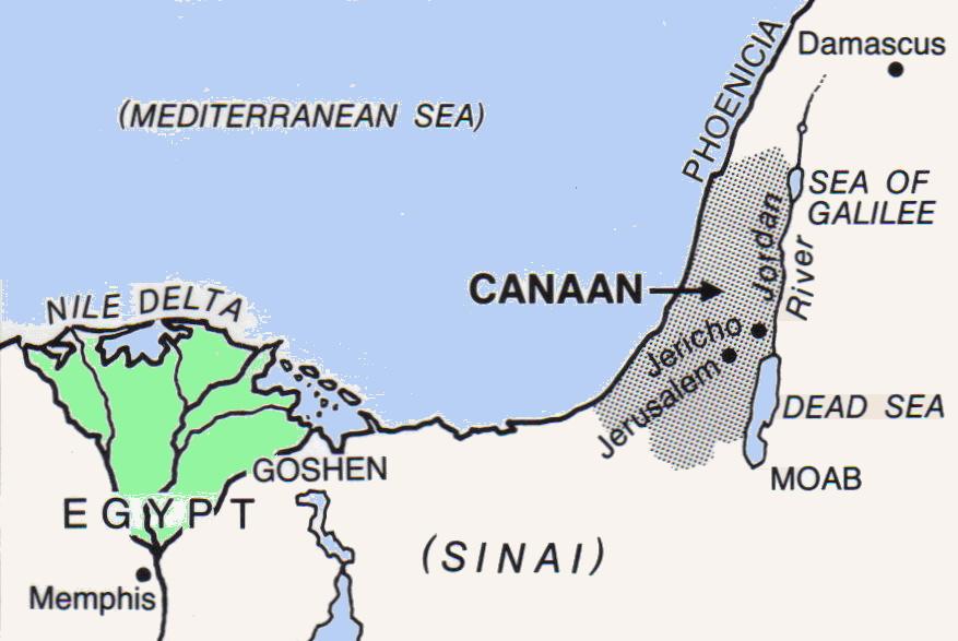 Map of Canaan