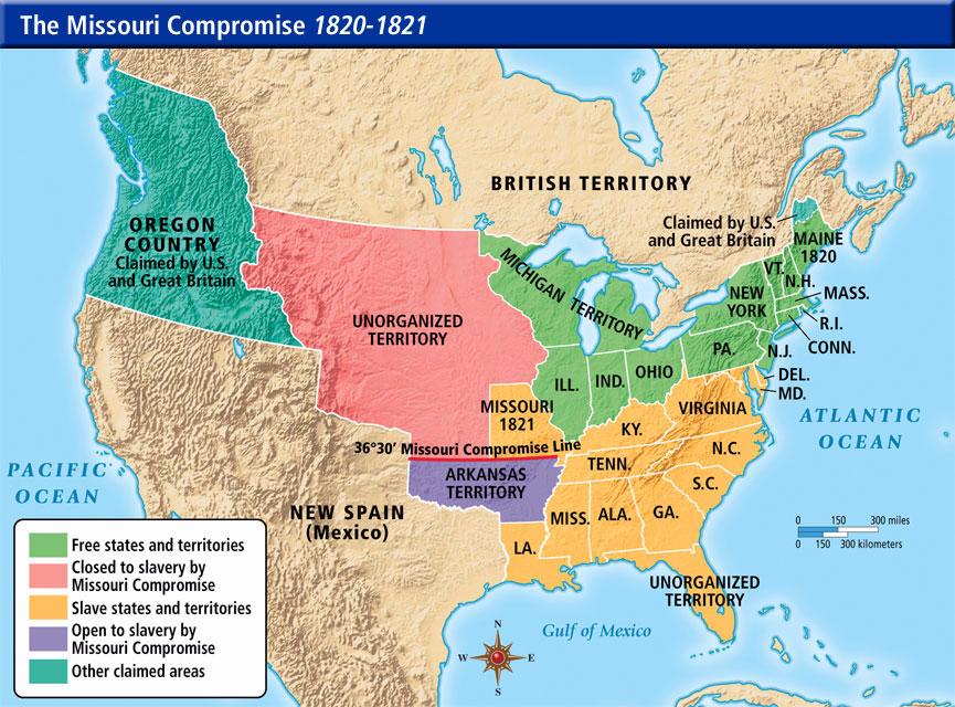 Image result for missouri compromise map