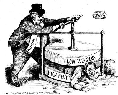 A political cartoon from the industrial revolution.