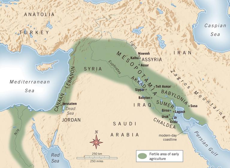 map of ancient mesopotamia syrian desert