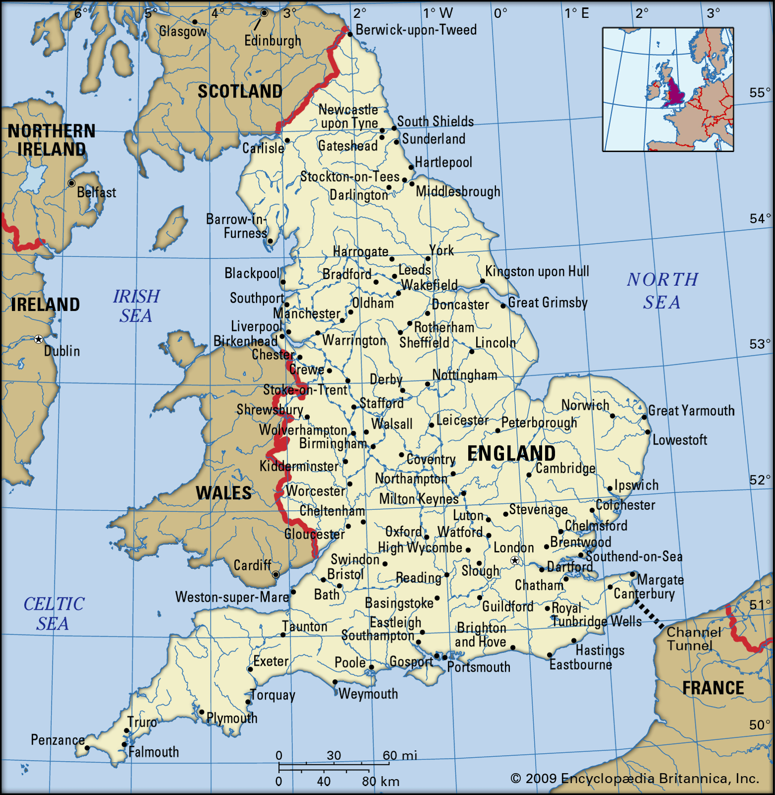 England Map 