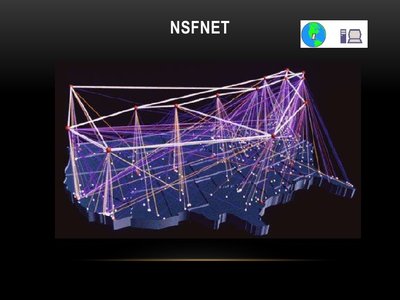 NSFNET transmite 1.5 millones de bits por segundo 1989.