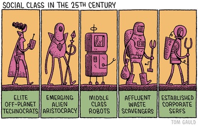 A cartoon making an allusion of how social classes will be in the 25th ...