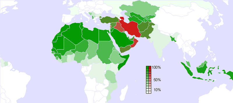 Primarily Muslim Countries of Today