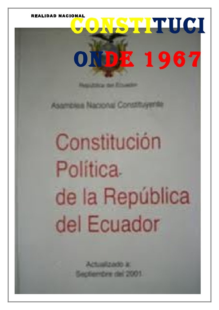 17ma constitución Quito, 25 de mayo de 1967